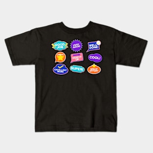 Confetti Positive Sayings Sticker pack Kids T-Shirt